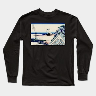 Japanese Vintage Print, Fleeing from Tsunami Long Sleeve T-Shirt